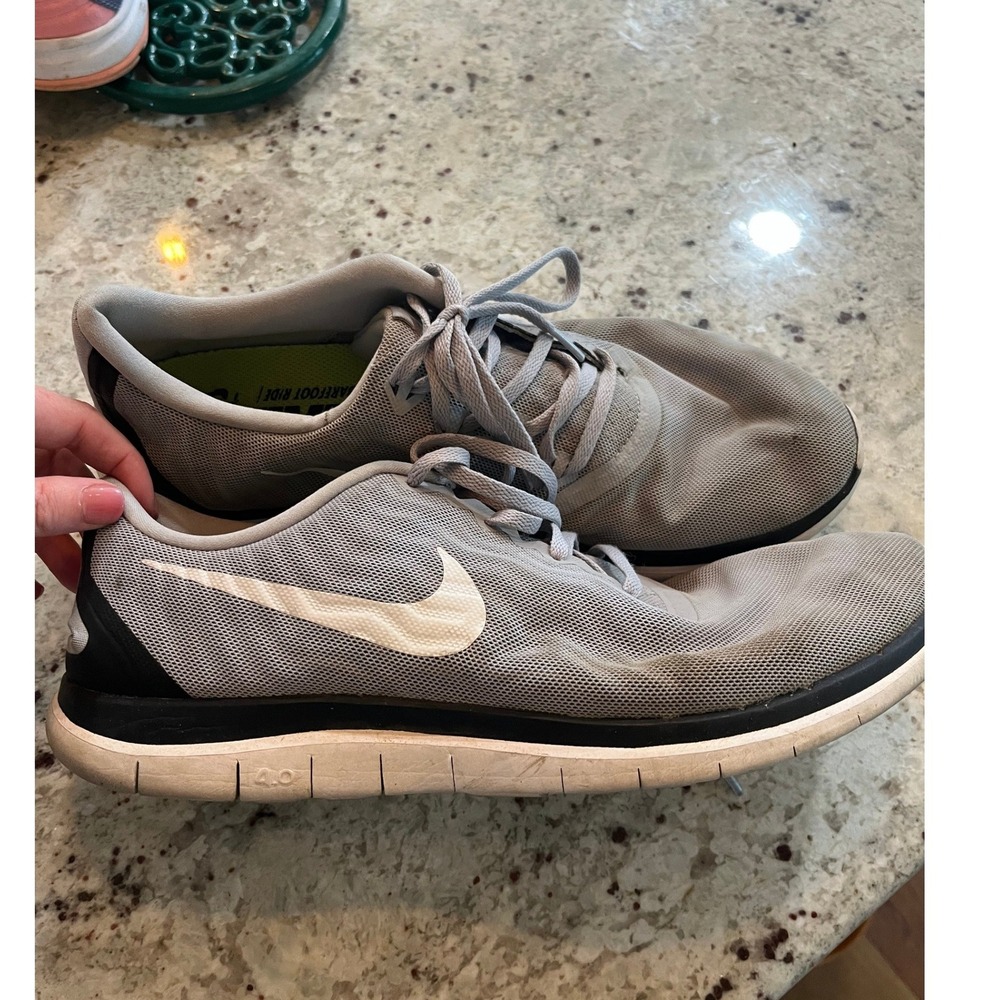 Nike Free 4.0 V5 Mens Running Shoes Grey Black 717988-010 Size 13
